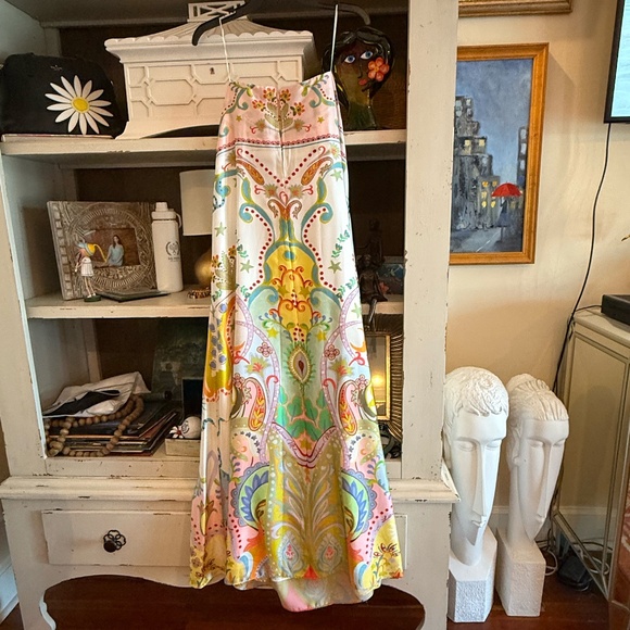 Antonio Melani Lucia Printed Satin Strapless Dress nwt sz 6 - Picture 4 of 7